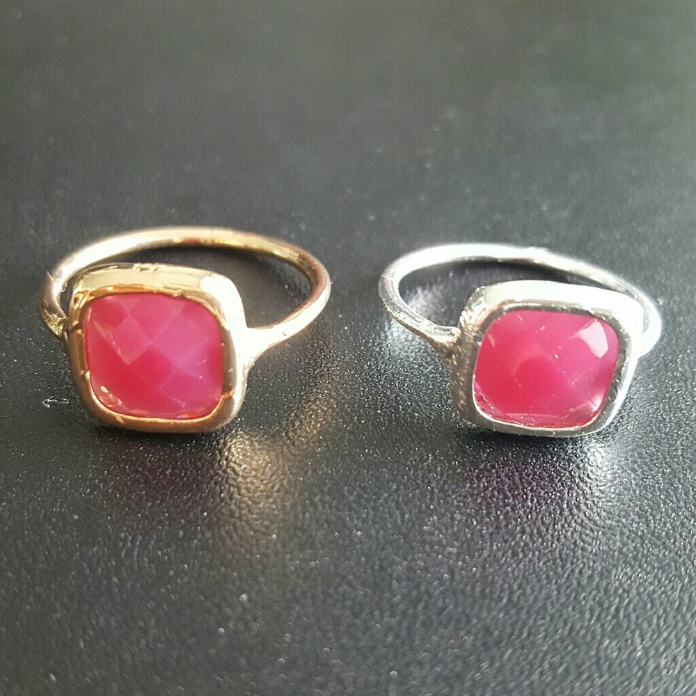 Special Cut Fuchsia Crystal Ring